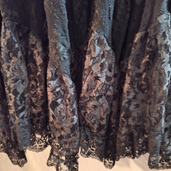 Chic Black Lace A-Line Skirt - Picture 2 of 6